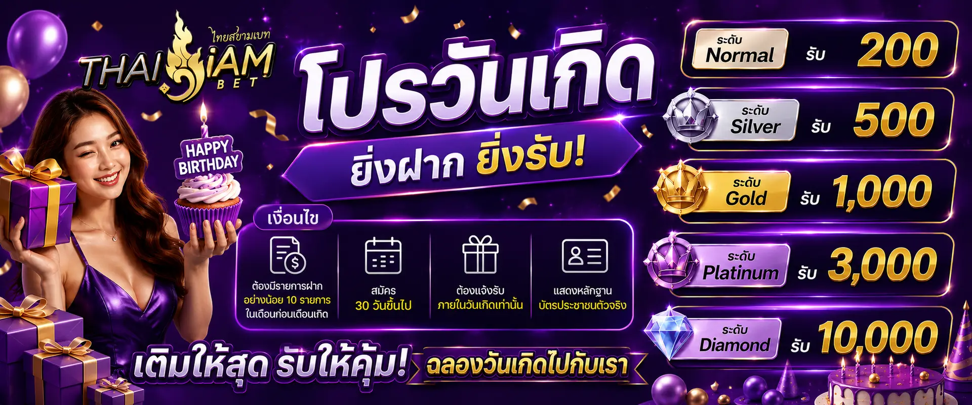 โปรเดือนเกิด ลำดับ Normal